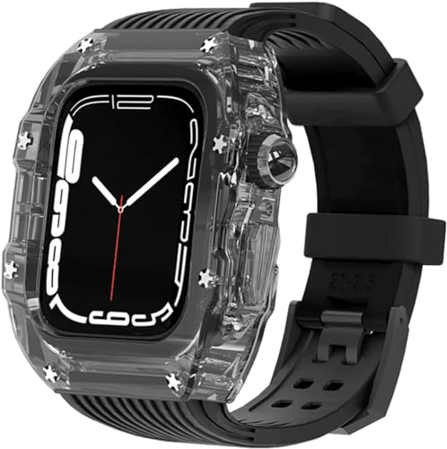 Bracelet de montre léger en silicone évite la sueur : le transparent EZZON Apple Watch