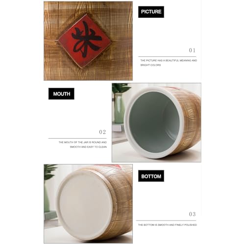 Récipients de rangement en céramique avec couvercles pour organisation cuisine