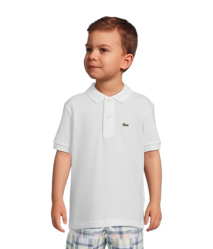 Image of Lacoste, Boys, Petit Pique Polo (Little Kid), Blanc, 6 Little Kid