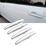 GZYF Car Auto Exterior Door Handle Covers for Range Rover Vogue L405 2013-2021, Evoque 2012-2021, for Land Rover Discovery Sport 2015-2021, Discovery 5 2017-2021, Silver White