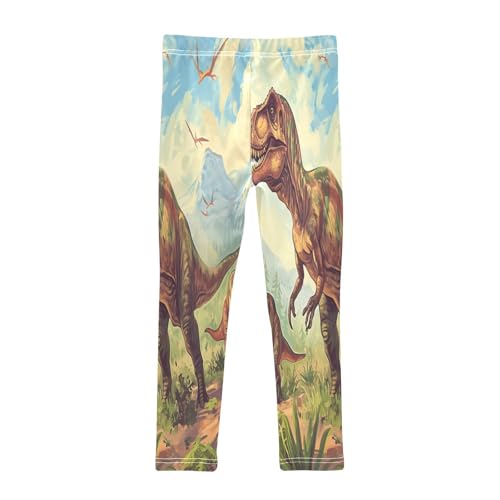 Bolaz Toddler Girls Leggings Printed Yoga Pants Leggings Three Dinosaurs for Kids2