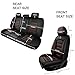5-Seats Car Seat Covers for Toyota Land Cruiser 2005-2024 Leather Auto Vehicle Seat Covers Excellent Quality Car Seat Cover,Waterproof Anti-Slip Seat Cover Airbag Compatible(Black&Coffee-Standard)