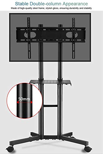 Soporte universal móvil para TV de piso con ruedas negro miniatura 3