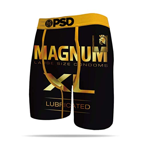 PSD Men's Magnum Xl Boxer Briefs, Black, XL