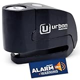SEGURIDAD INTELIGENTE QUE MARCA LA DIFERENCIA: No todos los candados moto con alarma son iguales. El URBAN UR6B va más allá de las alarmas básicas. Disfrutarás de sus funciones inteligentes y de alto valor como el preaviso WARNING, la sensibilidad A+ y la señal luminosa. Puedes usarlo con o sin alarma, tú eliges. Detecta intentos reales de robo para ahuyentar al ladrón antes de que suene la potente alarma de 120 dB (ver vídeo). El pasador de 6 mm es compatible con la mayoría de discos de freno de moto y bicicleta. Para discos con orificios más grandes, recomendamos un candado disco moto de 10 mm con doble cierre, como el Urban UR10 o superior.