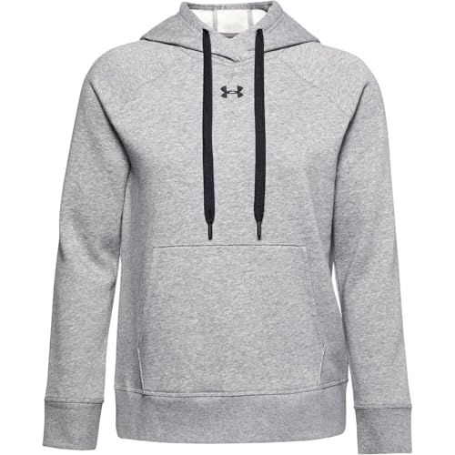 Under Armour Con Capucha Tejido Fleece Rival Hb, Sudadera Mujer, Steel Medium Heather Black (035), L