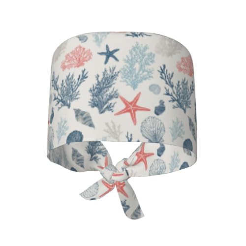 Image of Working Cap Scrub Cap with Sweatband | Adjustable Nurse Surgical Caps, for Men Women, Tie Back Hat