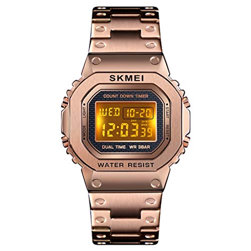 Preisvergleich Produktbild Qqzmd 1470 Herrenuhr, Neue koreanische Version der elektronischen Countdown-Multifunktionsuhr (schwarz) 3259 (Color : E)