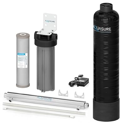 Aquasure Serene Lite 800K Gallons Whole House Salt-Free Water Conditioning Descaler System with Triple Purpose Pre-Treatment Filter for 1-3 Bathrooms
