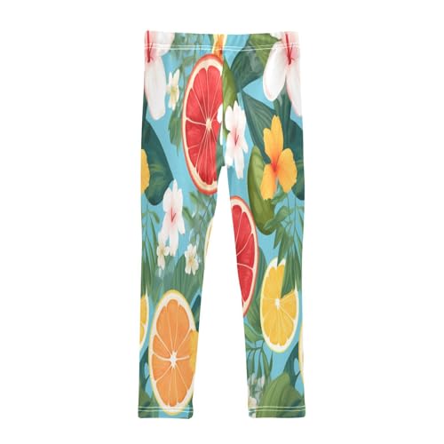 Bolaz Toddler Girls Leggings Printed Yoga Pants Leggings Red Yellow Orange for Kids2