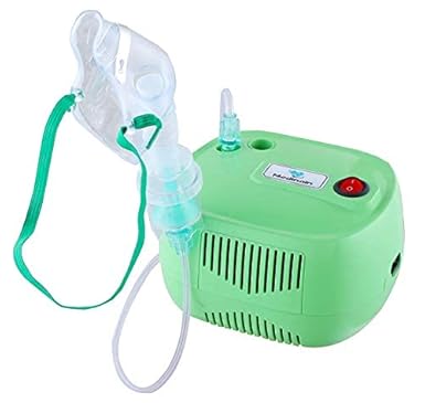 Medinain Compressor Nebulizer With Portable And Light Weight Machine Kit For Adult and Child (Green)