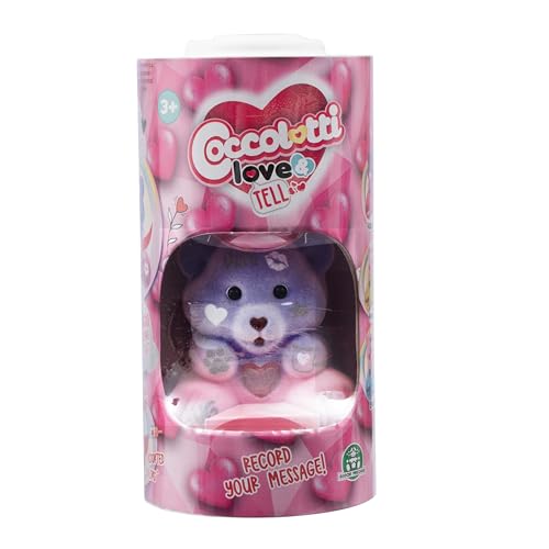 Coccolotti, Love & Tell, interaktiver Bär mit Licht- und Soundeffekten, Modell Love, für Kinder ab 3 Jahren, Zweifarbig