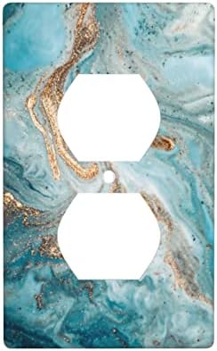 Marble Outlet Covers Wall Plate Duplex Outlet Wall Plates Cover Standard Size Decorative Electrical Outlets Cover Art Aesthetics Home Decor Light Switch Cover 4.5" x 2.76"