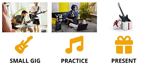 Rocktile Banger’s PowerPack Guitare electrique – Ensemble de Guitare électrique Noir – Kit avec Ampli de 25 W, Housse… - Les Beatles, Paul McCartney, John Lennon, RIngo Starr, George Harrison Rocktile Banger's PowerPack Guitare electrique - Ensemble de Guitare électrique Noir - Kit avec Ampli de 25 W, Housse… – Image 4