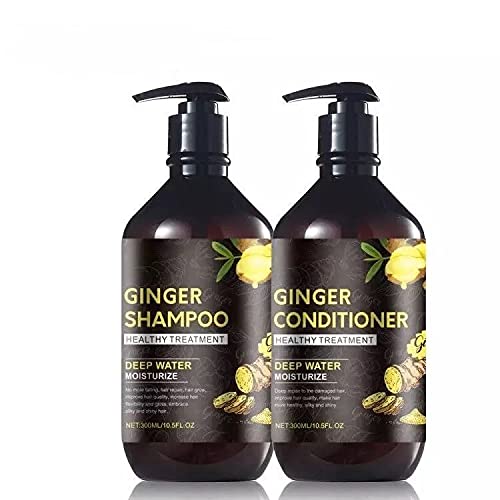Anti-Dandruff Shampoo and Conditioner for Dry Scalp | Anti Hair-fall Ginger Shampoo and Conditioner | Anti Hair-loss | Herbal Anti-Itching Shampoo | Shampoo and Conditioner (Set)