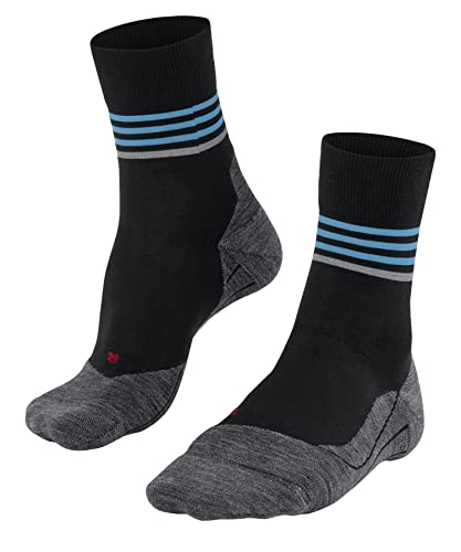 FALKE Women's RU4 Endurance Reflect Running Socks, Black (Black 3007), 6.5-7.5
