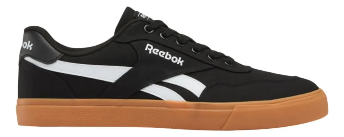 Reebok Men's Court Advance Vulc Trainers, Jet Black/Bright White/TAN, 42.5 EU
