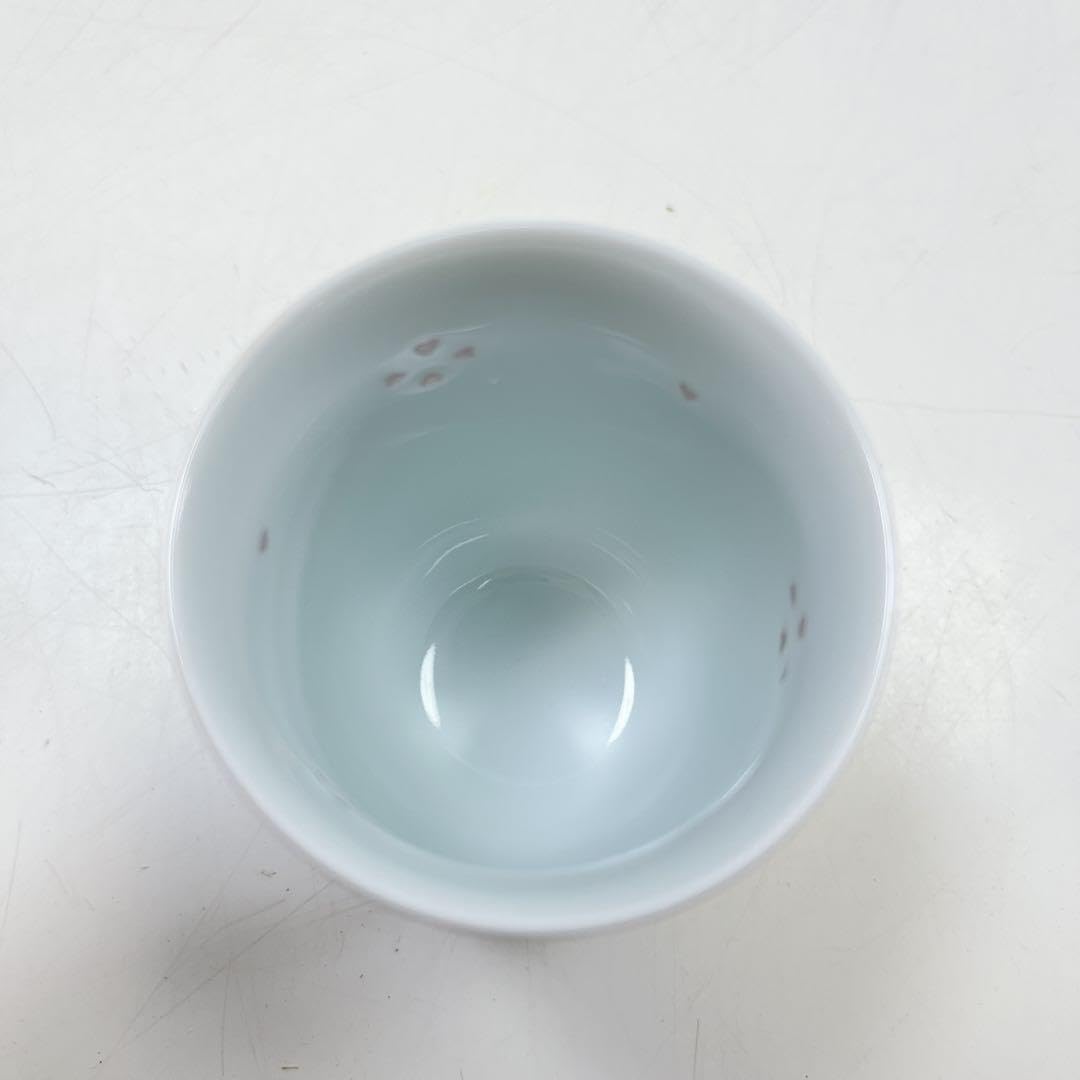 CH3091 有田焼 山幸窯 ホタル彫り 夫婦湯呑み ペア湯呑み