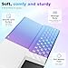 Ospelelf Keyboard Wrist Rest, Ergonomic Memory Foam Wrist Support for Typing & Gaming, Tilted Keyboard Pad, Aesthetic Desk Accessories for Office, Relief for Carpal Tunnel & Wrist Pain, Purple Blue