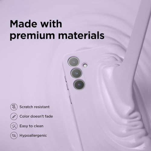 Image of MOBILOVE Back Cover Case for Samsung Galaxy S25 5G | Pure Liquid Soft Matte Silicone Case with Logo and Comes with Camera and Screen Protection Back Cover for Samsung Galaxy S25 5G (Purple)