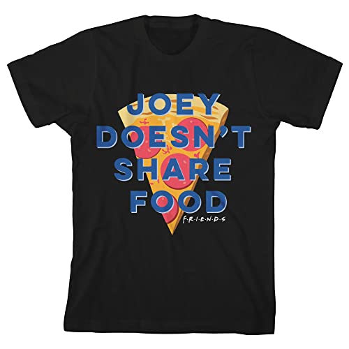 Bioworld Friends TV Joey Doesn't Share Food Black T-Shirt Toddler Boy to Youth Boy