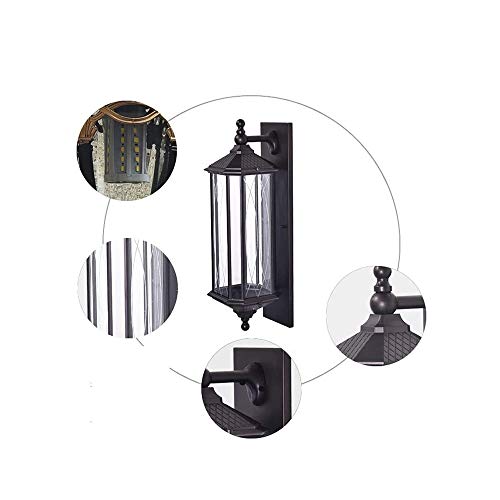 Lampe murale rétro luminaire extérieur étanche E27 pour façade de garage - 8