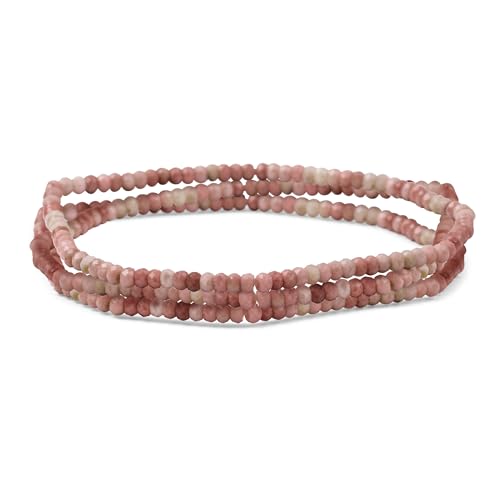 Bracelet en larimar bleu et pierres naturelles fines ajustables pour femmes