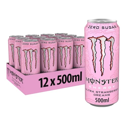 Monster Energy Ultra Strawberry Dreams Energy Drink 12 x 500ml PMP Cans