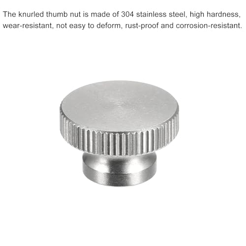 sourcing map Rändelmuttern 5Stk. M5xD16mm x H10mm 304 Edelstahl Rändelmutter mit Manschette