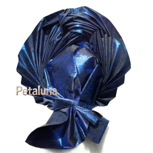 African Head Wrap Nigerian Ge Auto Tie T Urban Headscarf Women Wedding Party Church Special Occasion Hat (US, Alpha, X-Large, Big, Royal Blue)3