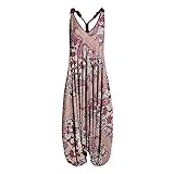 NAMTYQX women plus size baggy romper skull overalls for women summer jumpsuit boho overalls for women ladies overalls baggy patchwork overalls rompers for women
