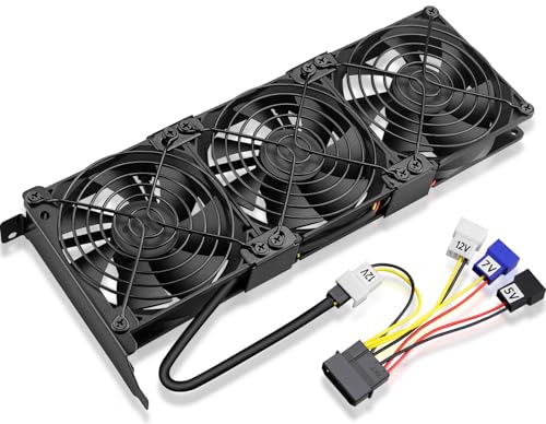 GDSTIME - Ventilateurs de cartes graphiques - Emplacement PCI - 3 ventilateurs de 90 mm - Refroidisseur de carte graphique - Refroidisseur de carte vidéo -...