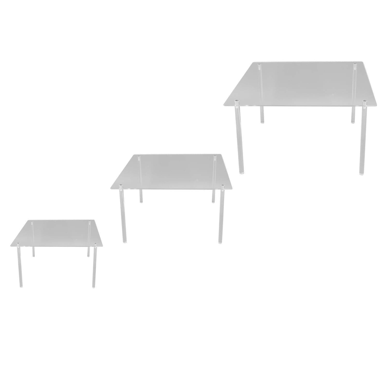 Przezroczysty Kwadratowy Zestaw Pater do Ciasta, Elegancki Design