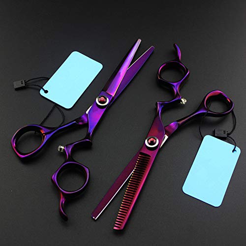 Tijeras de peluquería 440C de 6 Pulgadas con Piedras Preciosas moradas, Tijeras para el Cabello, Tijeras para entresacar, Tijeras de peluquería, moradas, 6 Pulgadas