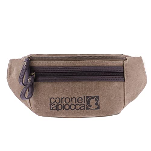 Sac banane homme beige Coronel Tapiocca Aaron, parfait pour vos sorties et voyages en ville