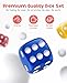 JoyCat 16mm 6 Sided Dice Set Standard Game Dice Kids for Board Games Dice Games Math Dice for Classroom with Storage Bucket 10 Colors (50, Opaque)