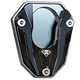 KeiSquare サイドスタンドプレート Kawasaki NINJA用 忍者 サイドステップ スタンドプレート サイドボード アルミニウム 転倒防止 安全対策 キックスタンドプレート (ダークブラック)