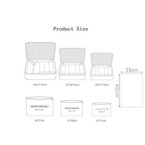 Travel Luggage Packing Organizer, Packing Cubes, Luggage Organizer Bag, Travel Bag For Packing, Luggage Cube, Suitcase Pouch, Travel Cube Set -Pack Of 7 (Orange) #TOP4