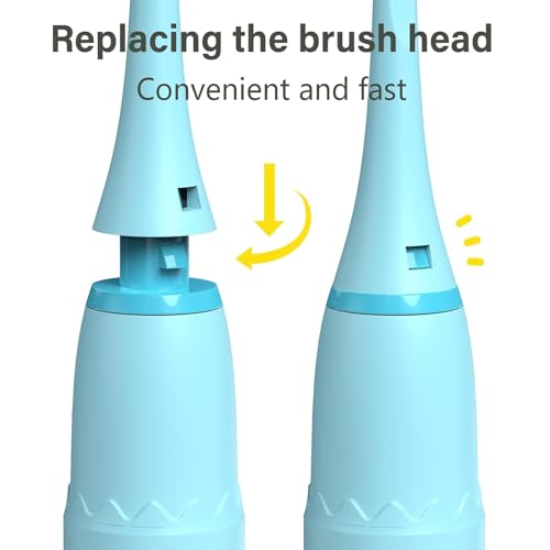 Image of Obvie Sonic Electric Kids Toothbrush with 4 Brushing Modes, Soft Nylon Bristles, 3 Brush Heads & Rechargeable Battery Last Up to 30 Days, IPX7, Electric Power Tooth brush (Pack of 2)