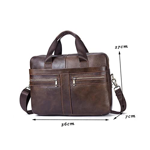 NUOBESTY Men's Business Briefcase and Shoulder Bag Large Capacity Handbag for Professionals Stylish Coffee Messenger Bag for Work and Travel2