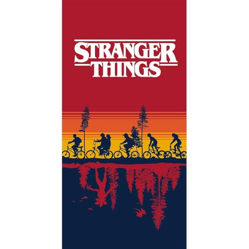 Jerry Fabrics Stranger Things - Toalla de Playa 100% algodón, Piscina, baño, Deporte (25TW013)