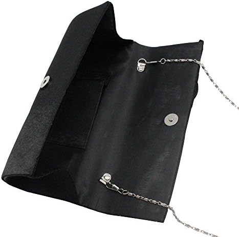 Wocharm Satin Envelope Floral Flower Wedding Ladies Party Prom Evening Clutch Bag Handbag UK Post