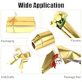 HBell Gold Wrapping Paper Roll,60cm*10m Gold Metallic Wrapping Paper,Perfect for Gift Wrap,DIY Crafts,Birthday,Party,Wedding, Christmas,Baby Shower,Festive Decorations - Image 7