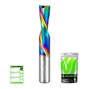 2ZSpiralnutfräser 8mm schaft Downcut 22mm Schnittlänge , fräser für oberfräse, holzfräser, planfr...