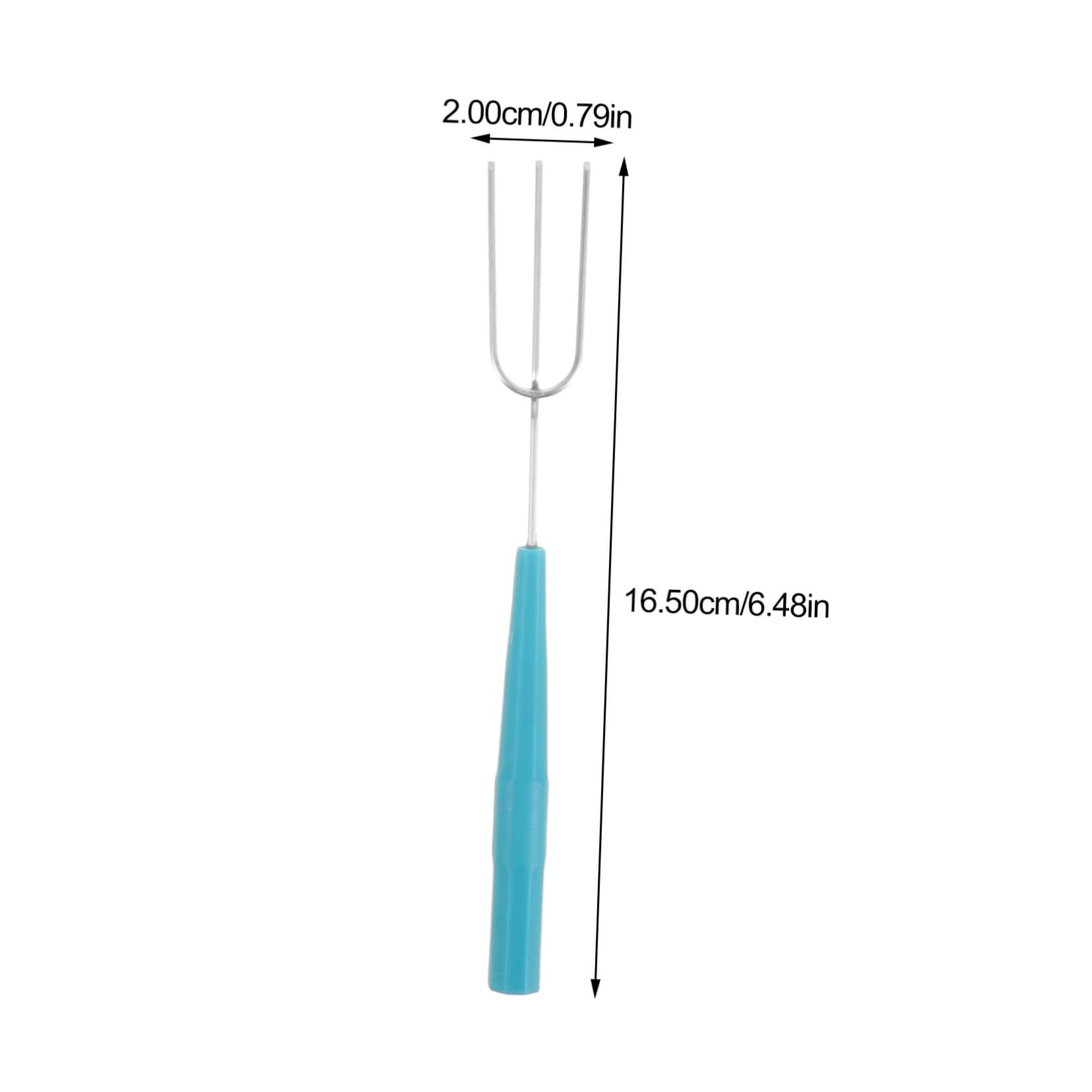 1 Set 10pcs Baking Gadget Decor Cheese Skewers Fondue Forks for Baking Candy Melts DIY Baking Supplies Chocolate Tempering Cake Kit Stainless Steel Chocolate Fork Dipping Fork Blue COLLBATH