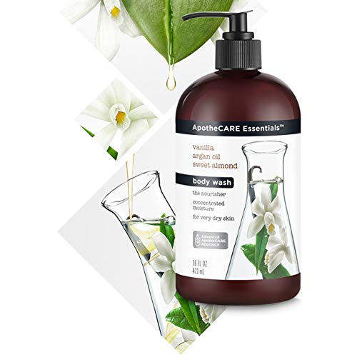 Apothecare Essentials The Nourisher Body Wash, Vanilla, Argan Oil, Sweet Almond, 16 Oz #TOP5