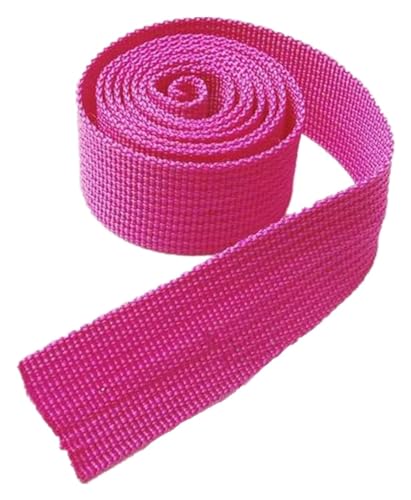 Biaisband, katoenen tape, polypropyleen heavy-duty singelbandband - spanbanden for tassen - harnas outdoor rugzakonderdelen, 10 meter/stuk (kleur: rood, maat: 50 mm) (Color : Rose, Size : 25mm)