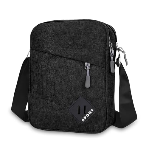 Aucuu Umhängetasche Schultertasche Messenger Bag, Umhängetasche Klein Herren, Oxford Herren Tasche, Herrentasche Zum Umhängen, Handy Schultertasche, Crossbody Handytasche für Arbeit Reise Alltagsleben