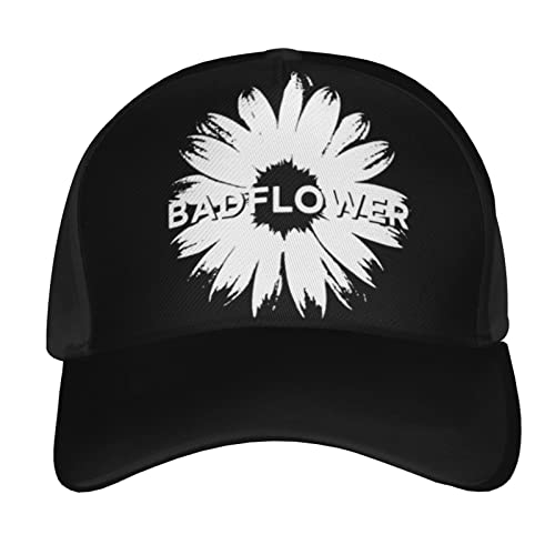 Johnjmax Badflower Flower Logo Hat Adjustable Casquette For Mens And Womens Black #TOP1