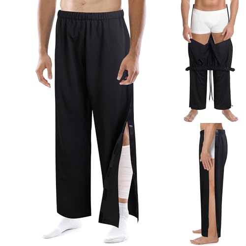 Zufuny Reha Hose Damen Herren Jogginghose seitlich zu öffnen Sporthose...